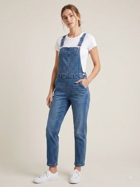 Maison 123 Paris we-care! Women’s Blue Denim Overall One-Piece F 38 28in Pockets